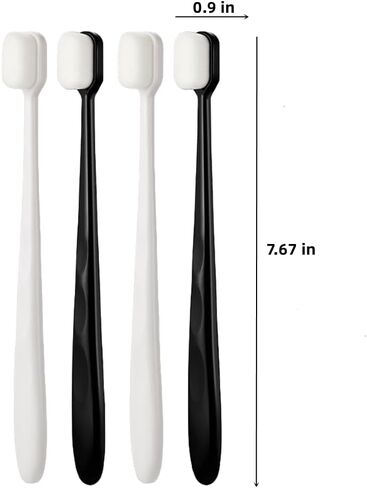 6 Pcs Extra Soft Toothbrush for Sensitive Teeth, Deep Clean Toothbrush, Manual Toothbrush, Good Cleaning Effect (Black) in Saudi Arabia