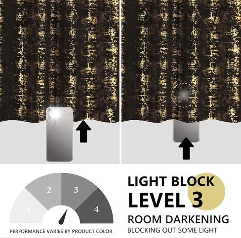 Tititex Luxury Golden Black Velvet Blackout Curtains 84 inch Length 2 Panels Sets for Bedroom Window Drapes Thermal Curtains with Grommets, Gold Foil Print for Living Room in Saudi Arabia