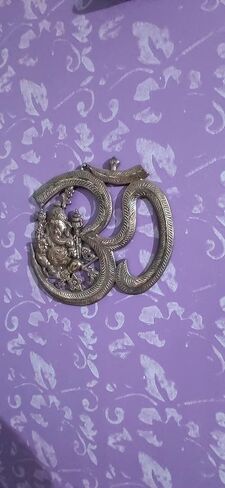 PARIJAT HANDICRAFT Metal om Ganesha Idol Metal Wall Hanging Statue for Wall Decor Door Decor or Gift for Someone. in Saudi Arabia