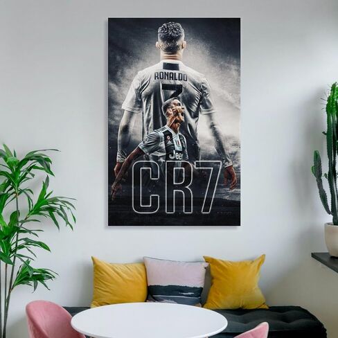 BREN Cristiano Ronaldo Canvas Poster Soccer Wall Art Unframed 12×18 Inch Decoration soccer posters for boys bedroom in Saudi Arabia