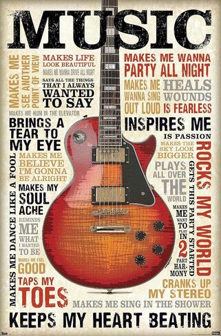 Trends International Music Inspires Me Wall Poster, 22.375" x 34", Unframed Version in Saudi Arabia