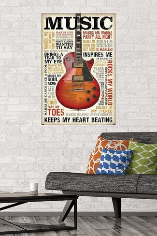 Trends International Music Inspires Me Wall Poster, 22.375" x 34", Unframed Version in Saudi Arabia