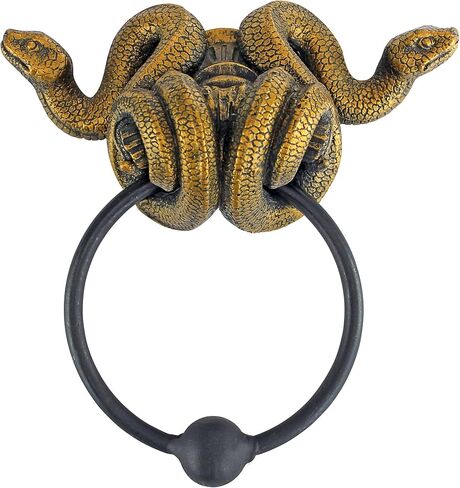 Design Toscano Egyptian Cobra Snake Diety Wall Sculpture, 6 inches Wide, 6 inches Tall, Handcast Polyresin, Black & Gold Finish in Saudi Arabia