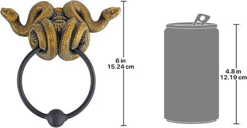 Design Toscano Egyptian Cobra Snake Diety Wall Sculpture, 6 inches Wide, 6 inches Tall, Handcast Polyresin, Black & Gold Finish in Saudi Arabia