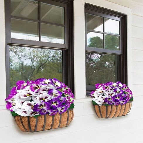 Artificial Flowers for Outdoors,10 Bundles UV Resistant Fake Silk Pansy Flowers,Summer Pansies Faux Plants Outdoor Decorations for Patio,Garden Porch Planters(Mix-Color) in Saudi Arabia