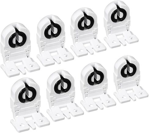 uxcell 8Pcs T8 Fluorescent Light Holder G13 Base Non-Shunted Single Head Lamp Socket AC 250V 2A for LED Fluorescent Tube in Saudi Arabia