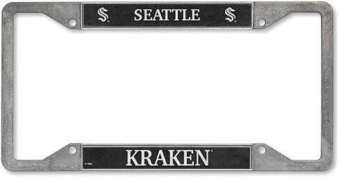 Rico Industries NHL Hockey Chicago Blackhawks Pewter License Plate Frame 12" x 6" in Saudi Arabia