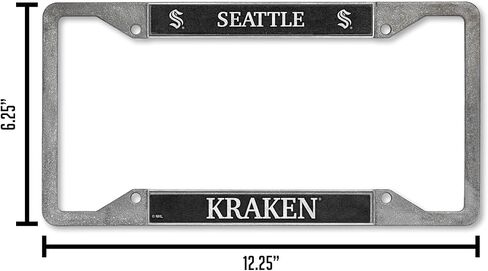 Rico Industries NHL Hockey Chicago Blackhawks Pewter License Plate Frame 12" x 6" in Saudi Arabia