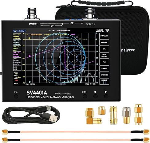NanoVNA SV4401A Vector Network Analyzer, Frequency 50K-4.4GHz 7 Inch Antenna Analyzer Covers MF/HF/LF/UHF/VHF and Can Measure Various Types of Antennas 6700 mAh Large Battery Supports in Saudi Arabia