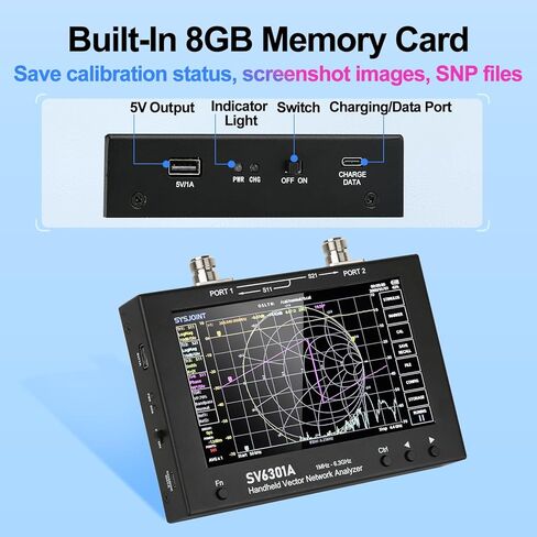 NanoVNA SV4401A Vector Network Analyzer, Frequency 50K-4.4GHz 7 Inch Antenna Analyzer Covers MF/HF/LF/UHF/VHF and Can Measure Various Types of Antennas 6700 mAh Large Battery Supports in Saudi Arabia