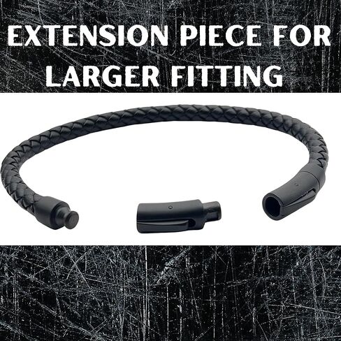 NVR GVN leather and steel mens bracelet in Saudi Arabia