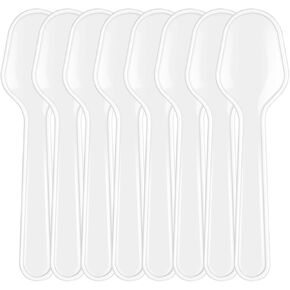 500 Pcs Mini Disposable Plastic Spoons, Disposable Ice Cream Spoons, Tasting Spoons, Dessert Spoons for Ice Cream Cake Jelly Pie Yogurt Dessert(3'')