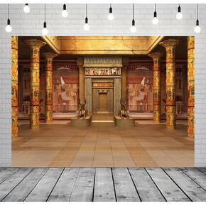 CORFOTO Fabric 7x5ft Egypt Backdrop Theme Photography Ancient Totem Horus Palace African Art Prints Picture Background for Children Adults Birthday Party Decorations Online Lessons Room Tapestry