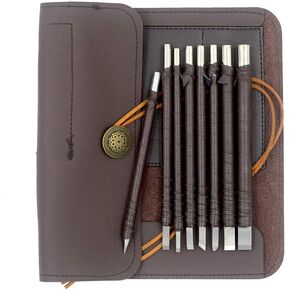 DGOL 8pcs Tungsten Steel Soft Limestone and SlateStone Alabaster Carving Kit Engraving Carve Cutting Blade Chisel Tool Set for Stone Seal Graver