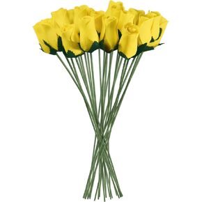 الورود الخشبية الواقعية الصفراء 32 عدد in Kuwait
