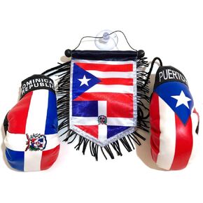 Dominirican Puerto Dominican Rican flag for car home wall door window accessories decoration