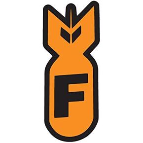 F-Bomb - 4 Pack of Hard Hat Helmet 2" Decals - Full Color Vinyl Decal Sized For Macbook