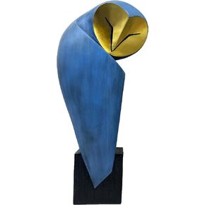 15 Inch Owl Resin Statue for Home Decor Accents Office Decor, Handmade Owl Sculpture for Bookshelf Decor, Bookshelf Desktop Mantel Cabinet Living Room Bedroom Decorations