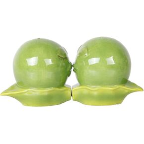 Pacific Giftware Kissing Peas in A Pod Magnetic Salt and Pepper Shakers Gift Box Set Ceramic