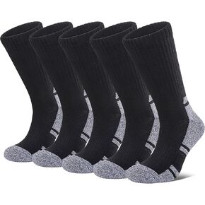 Running Hiking Athletic Crew Socks For Women and Men Walking Warm Cushioned Compression Socks 5 Pairs