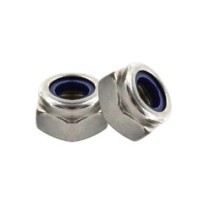 10PCS Stainless Steel 304 Lock Nuts, M12-1.75 Nylon Insert Hex Lock Nuts