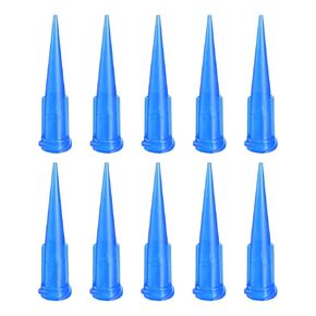 uxcell Industrial Blunt Tip Tapered Dispensing Fill Needle 22G X 1.26 inches Blue 10pcs