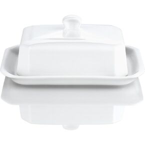 Pillivuyt Large Butter Tray with Cover, European Style