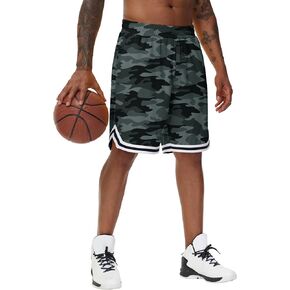 JWM Mens 9" Basketball Shorts Long Athletic Shorts with Zip Pockets Mesh Gym Workout Sport Quick Dry Lightiweight Short