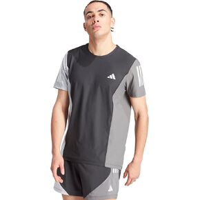 adidas Men's Own The Run Colorblock T-Shirt, Black/Halo Silver/Grey