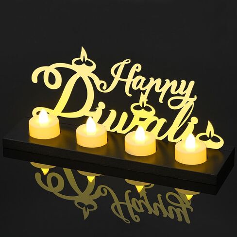 Diwali Decoration Candle Holder with Religious Tea Light Candle Stand Indian Diwali Table Decoration Return Gifts for Housewarming Happy Diwali Light Candle Diwali Light for Diwali Festival in Saudi Arabia