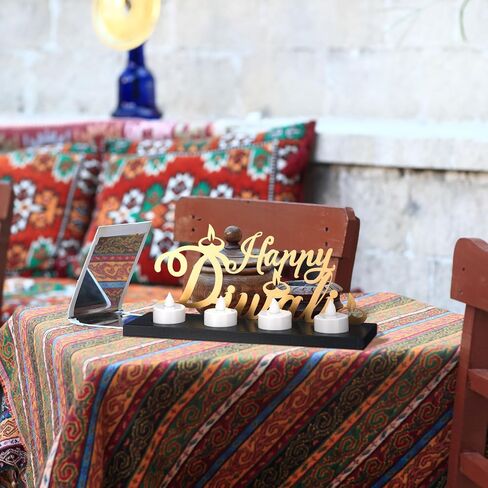 Diwali Decoration Candle Holder with Religious Tea Light Candle Stand Indian Diwali Table Decoration Return Gifts for Housewarming Happy Diwali Light Candle Diwali Light for Diwali Festival in Saudi Arabia