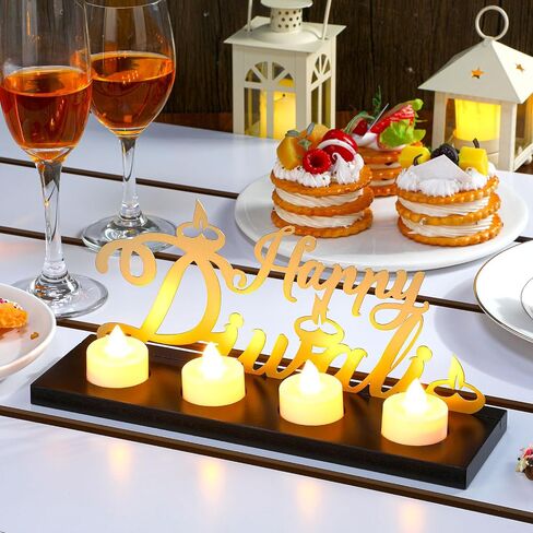 Diwali Decoration Candle Holder with Religious Tea Light Candle Stand Indian Diwali Table Decoration Return Gifts for Housewarming Happy Diwali Light Candle Diwali Light for Diwali Festival in Saudi Arabia