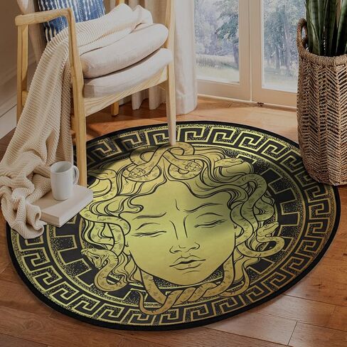 Round Non-Slip Area Rugs/Slip Floor Rug 36.2X 36.2 in Indoor Room Decorative Rugs Carpet for Living Room Bedroom in Saudi Arabia
