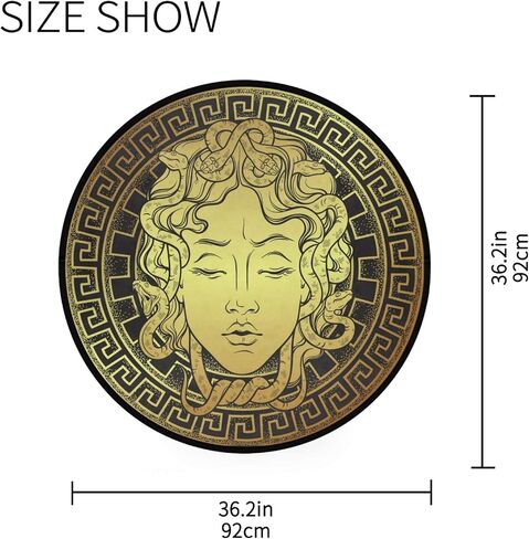 Round Non-Slip Area Rugs/Slip Floor Rug 36.2X 36.2 in Indoor Room Decorative Rugs Carpet for Living Room Bedroom in Saudi Arabia