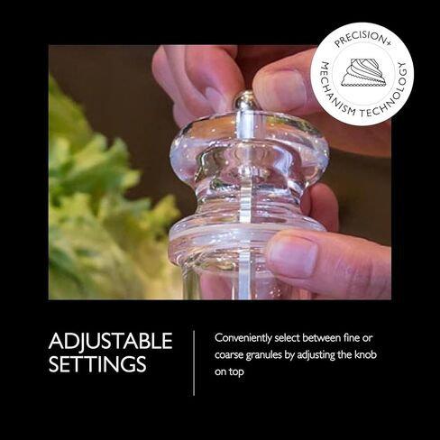 Acrylic Salt and Pepper Mill Set, Salt and Pepper Shaker, Adjustable Coarseness Pepper Grinder, Kitchen Pepper Grinder, 2 Piece Set + Base in Saudi Arabia