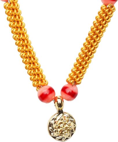 مجموعة Mala من حجر واحد مكونة من 4 قطع من أجل Laddu Gopal/Devi Maa/Radha Krishna/مجموعة مجوهرات الآلهة الهندية التقليدية Haar Sringar لتمثال Janmashtami All God Idol لتزيين مهرجان هولي (الحجم: -2 بوصة) in Saudi Arabia