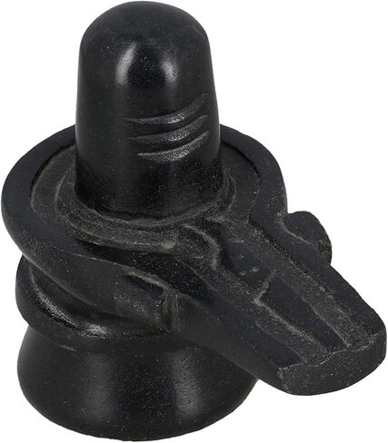 Hindu God Shiva Lingam Statue for Puja, Stone Carving, Portable Perfect for Traveling, Home Décor Statue - 3 inch in Kuwait