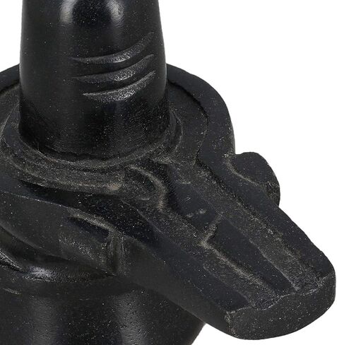 Hindu God Shiva Lingam Statue for Puja, Stone Carving, Portable Perfect for Traveling, Home Décor Statue - 3 inch in Kuwait