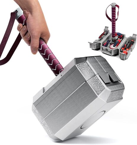 Hammer Tool Kit,Home Repair Tool Set Multifunctional Thor's Hammer Tool Box, DIY Thermoplastic Elastomer Hand Tool Novelty Marvel Holiday Gift in Saudi Arabia