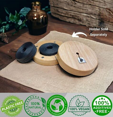 2 Pack Refills (100m) | Vegan Biodegradable Bamboo Charcoal Dental Floss Refills | 100% Natural Candelilla Wax | 54 yds x 2 (50m x2) | Unflavoured | Eco Friendly Zero Waste Oral Care in Saudi Arabia