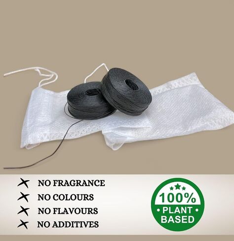 2 Pack Refills (100m) | Vegan Biodegradable Bamboo Charcoal Dental Floss Refills | 100% Natural Candelilla Wax | 54 yds x 2 (50m x2) | Unflavoured | Eco Friendly Zero Waste Oral Care in Saudi Arabia