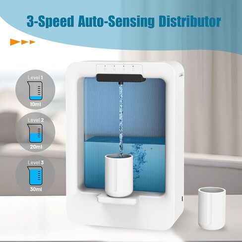 موزع غسول الفم TTQ للحمام، موزع غسول الفم الأوتوماتيكي القابل لإعادة الشحن سعة 520 مل مع موزع غسول الفم الذكي المثبت على الحائط بكوب مغناطيسي للأطفال والكبار ومستويات توزيع قابلة للتعديل in Kuwait