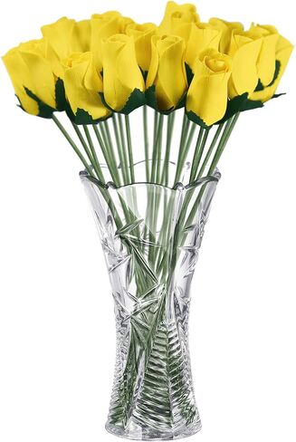 الورود الخشبية الواقعية الصفراء 32 عدد in Kuwait