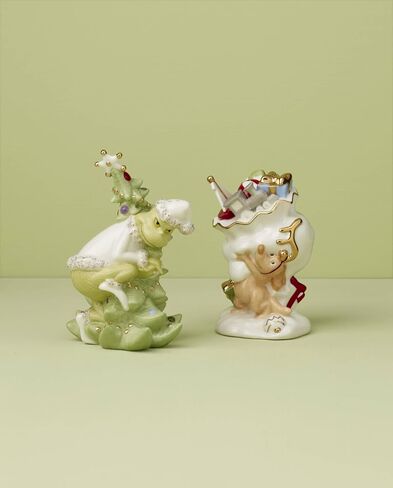 Lenox Merry Grinchmas Salt & Pepper Set, 2 Count, Green in Saudi Arabia