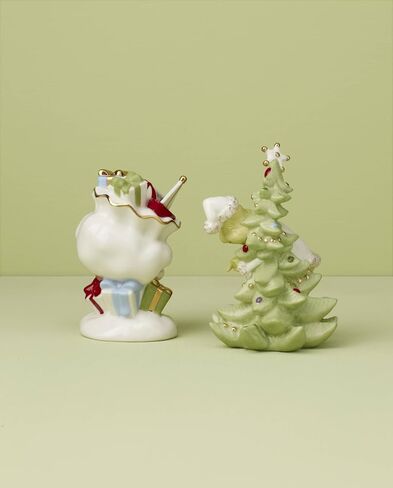 Lenox Merry Grinchmas Salt & Pepper Set, 2 Count, Green in Saudi Arabia