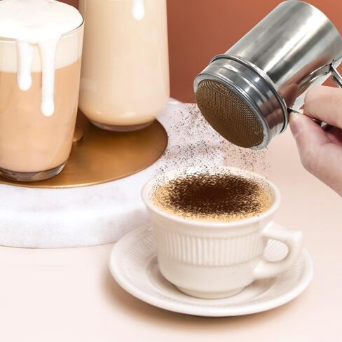 منفضة مسحوق السكر من سينهاي بمقبض، 3 هزازات مسحوق ملح من الفولاذ المقاوم للصدأ بأحجام مختلفة لدقيق مسحوق القرفة والفلفل - شبكة دقيقة in Kuwait