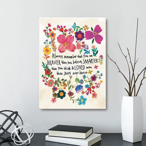 OTINGQD Affirmation Wall Decor,You Are Braver Than You Believe Poster,Inspirational Quotes Canvas Wall Art for Teens Girls Women Nursery Bedroom,Encouragements Gifts for Girls Sister Daughter in Saudi Arabia