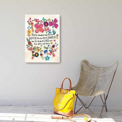 OTINGQD Affirmation Wall Decor,You Are Braver Than You Believe Poster,Inspirational Quotes Canvas Wall Art for Teens Girls Women Nursery Bedroom,Encouragements Gifts for Girls Sister Daughter in Saudi Arabia