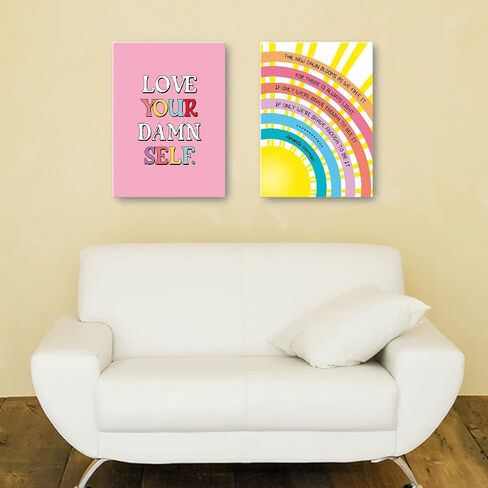 OTINGQD Affirmation Wall Decor,You Are Braver Than You Believe Poster,Inspirational Quotes Canvas Wall Art for Teens Girls Women Nursery Bedroom,Encouragements Gifts for Girls Sister Daughter in Saudi Arabia