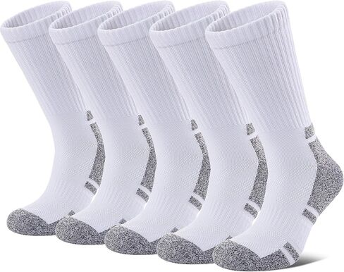 جوارب رياضية للجري والمشي لمسافات طويلة للنساء والرجال، جوارب ضغط مبطنة دافئة للمشي، 5 أزواج in Kuwait